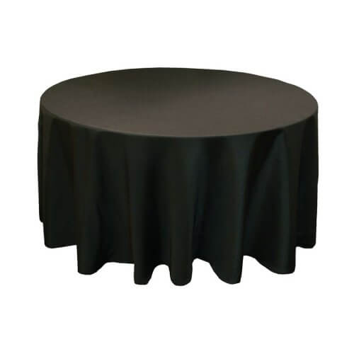 Скатерть черного цвета на круглый стол Ø180 см